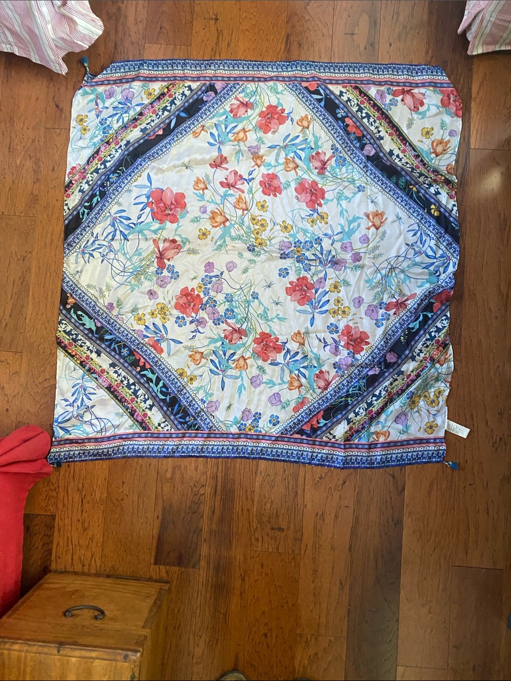 Johnny Was silk scarf- multi color-OS
